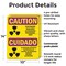 Signmission Radiation & Laser Sign, 14 in H x 10 in W, Plastic, Rectangle OS-2PACK-CR-P-1014-L-10167 - alternate 7